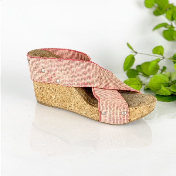 Lucky Brand Shoes - Lucky Brand Miller Cork Wedge Elastic Strap Sandal